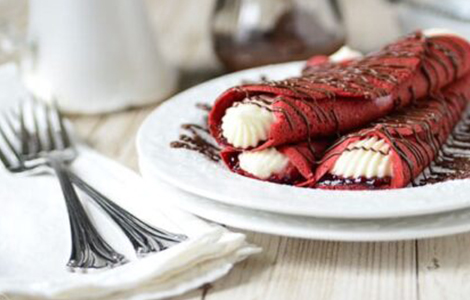 Red Velvet Burrito Crepe